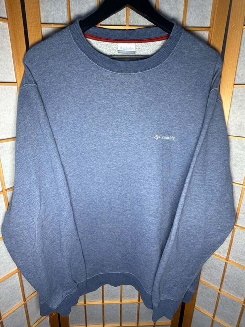 Columbia Sweatshirt Mens XL Blue Fleece Hart Mountain II Crewneck